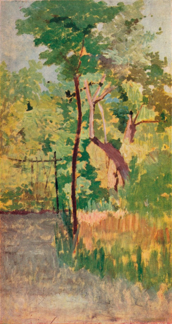 Træ og skovsti, c1800-tallet af Giovanni Fattori