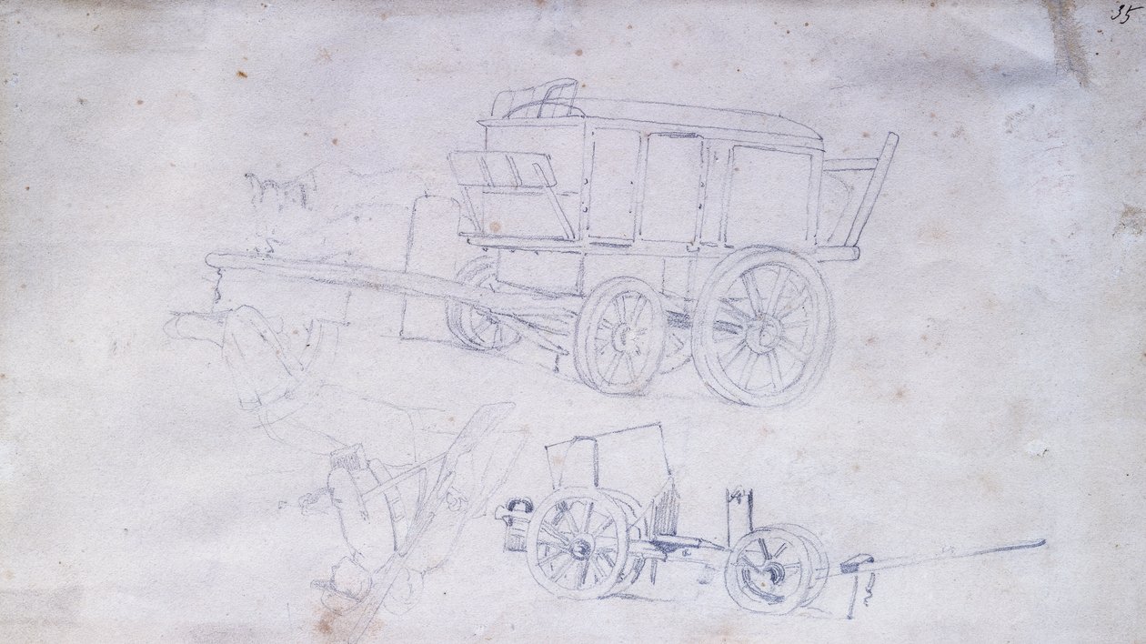 To vogne og to soldater af Giovanni Fattori