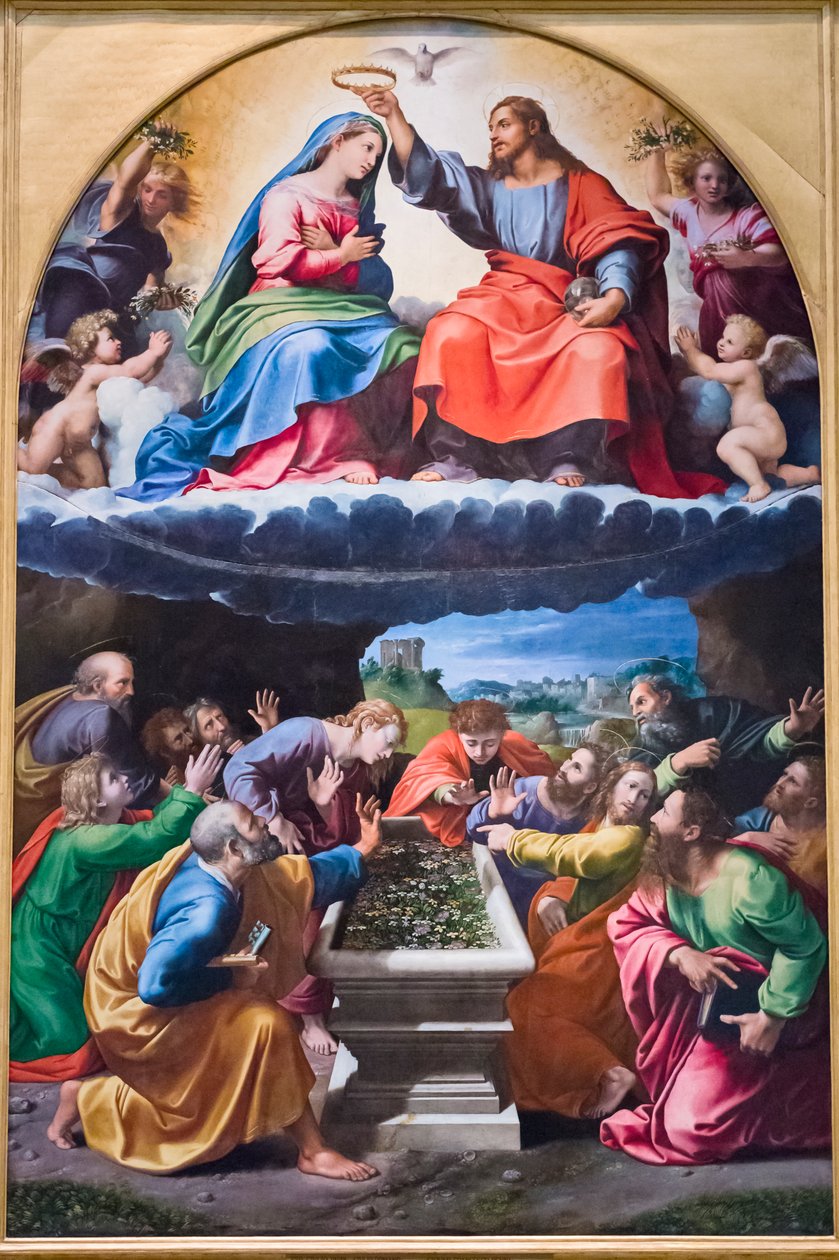 Kroning af Jomfruen (kaldet "Madonna af Monteluce") af Giovanni Francesco (c.1488 1528) Penni