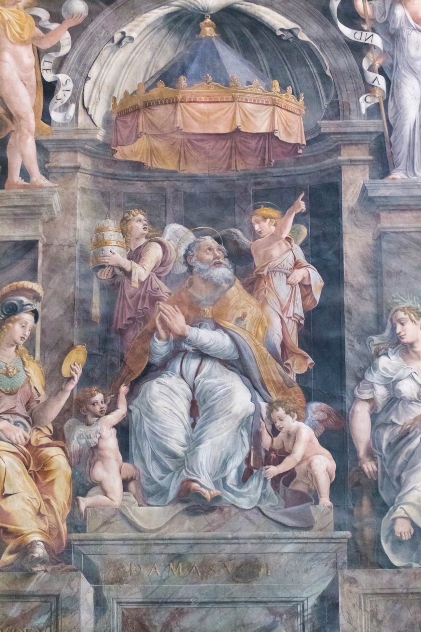 Pave Damasus I, Konstantins værelse (fresko) af Giovanni Francesco (c.1488 1528) Penni