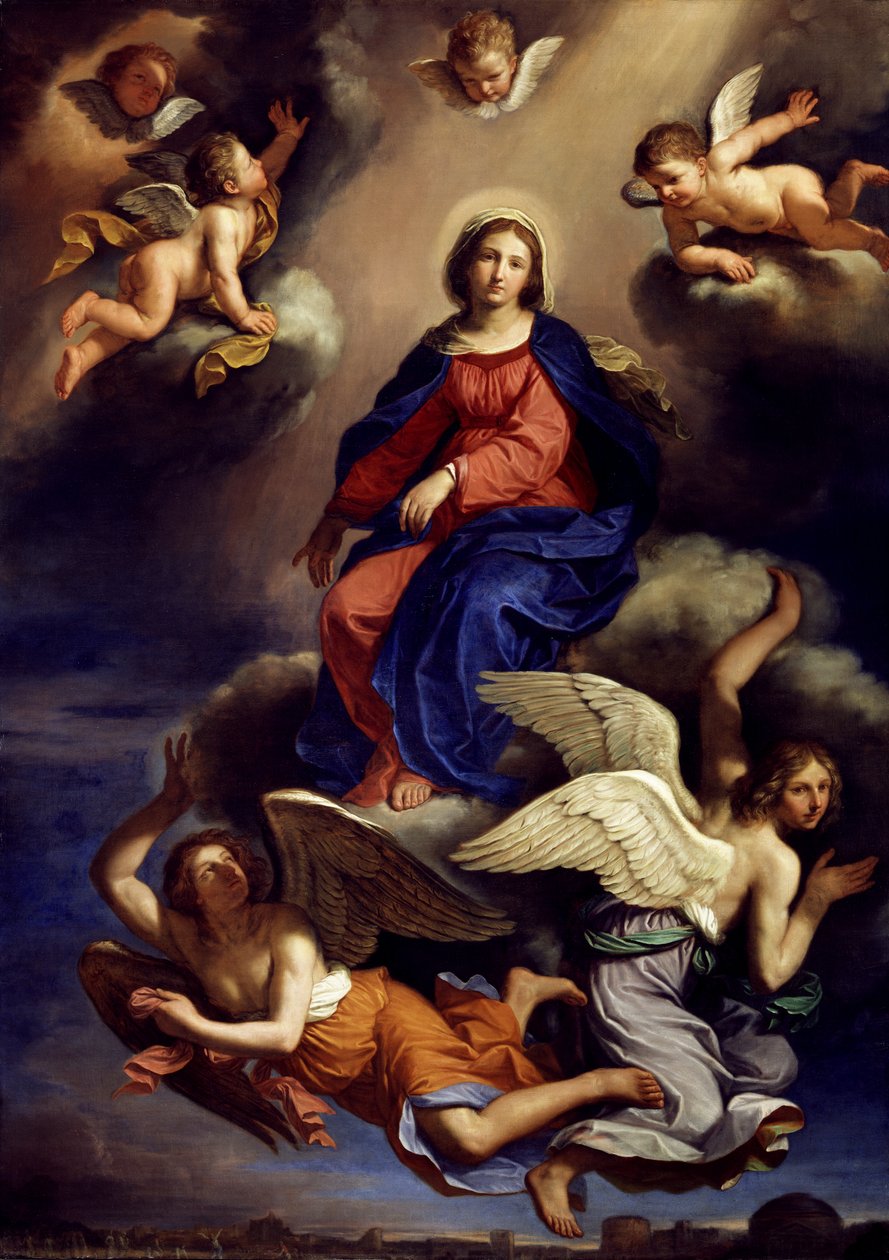Jomfruens antagelse, 1650 af Giovanni Francesco Barbieri