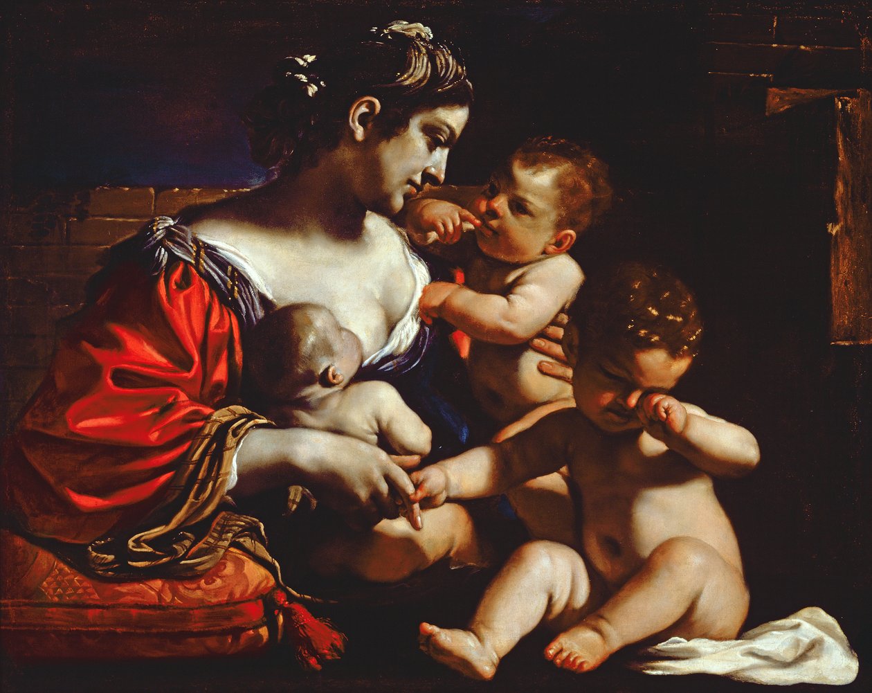 Kristen velgørenhed, c.1625-26 af Giovanni Francesco Barbieri