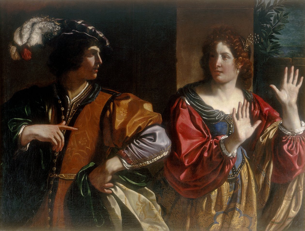 Hammon og Tamar af Giovanni Francesco Barbieri