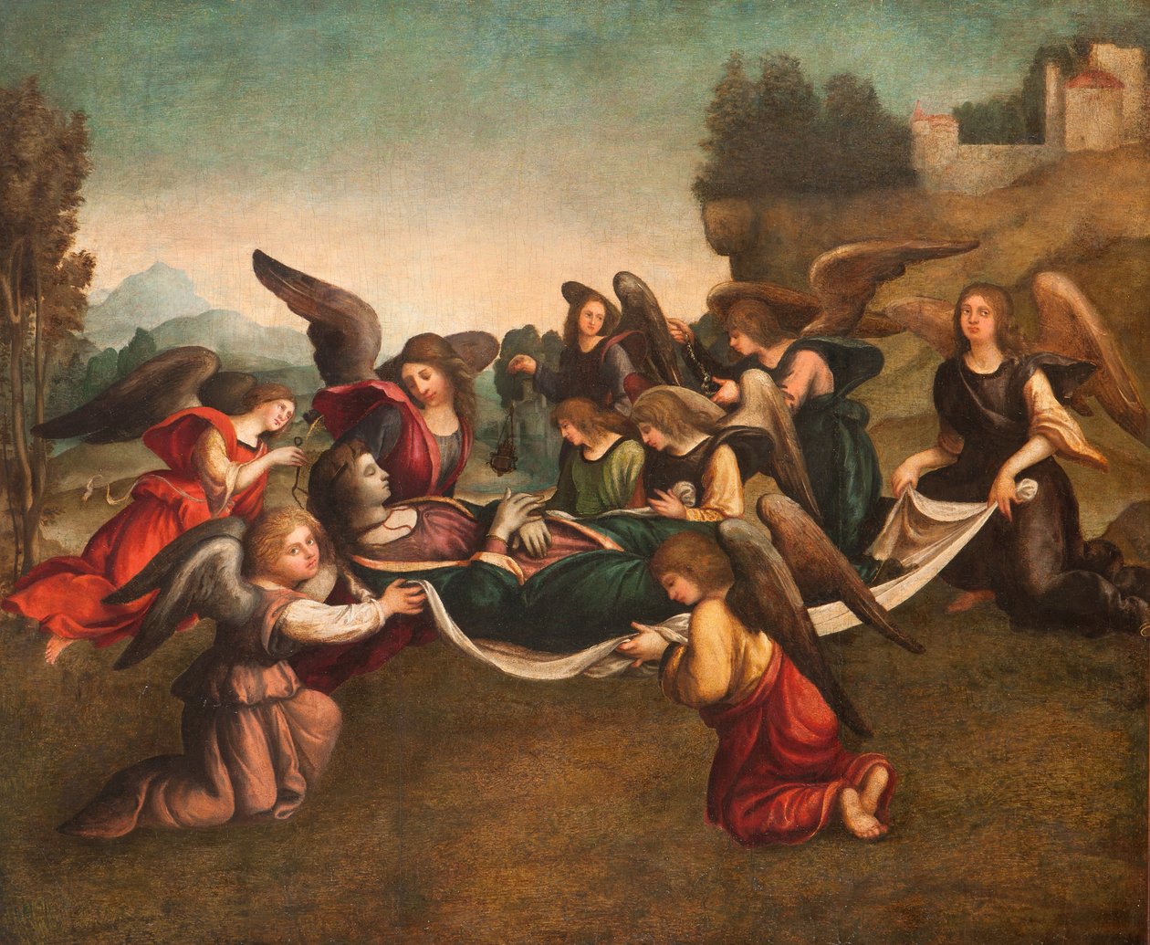 Jomfruens begravelse, efter restaurering af Giovanni Francesco Caroto
