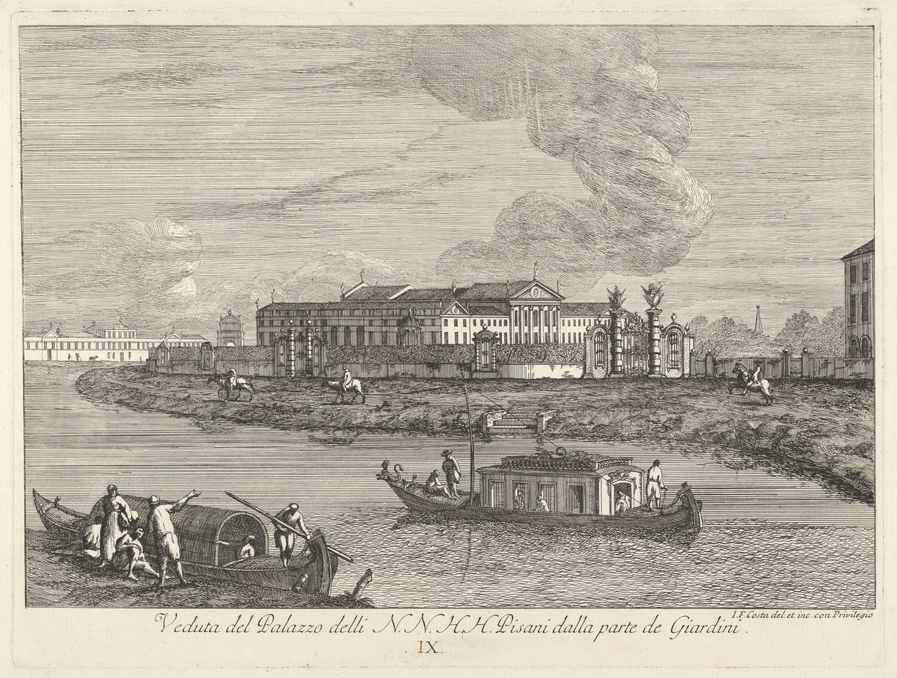 Udsigt over Villa Pisani, 1730-72. af Giovanni Francesco Costa
