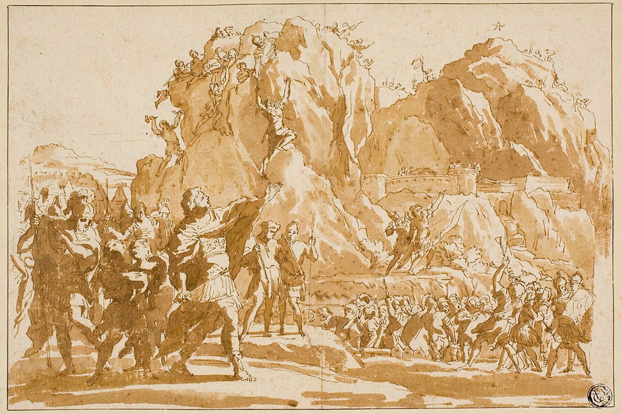 Belejring af Jeriko af Giovanni Francesco Grimaldi