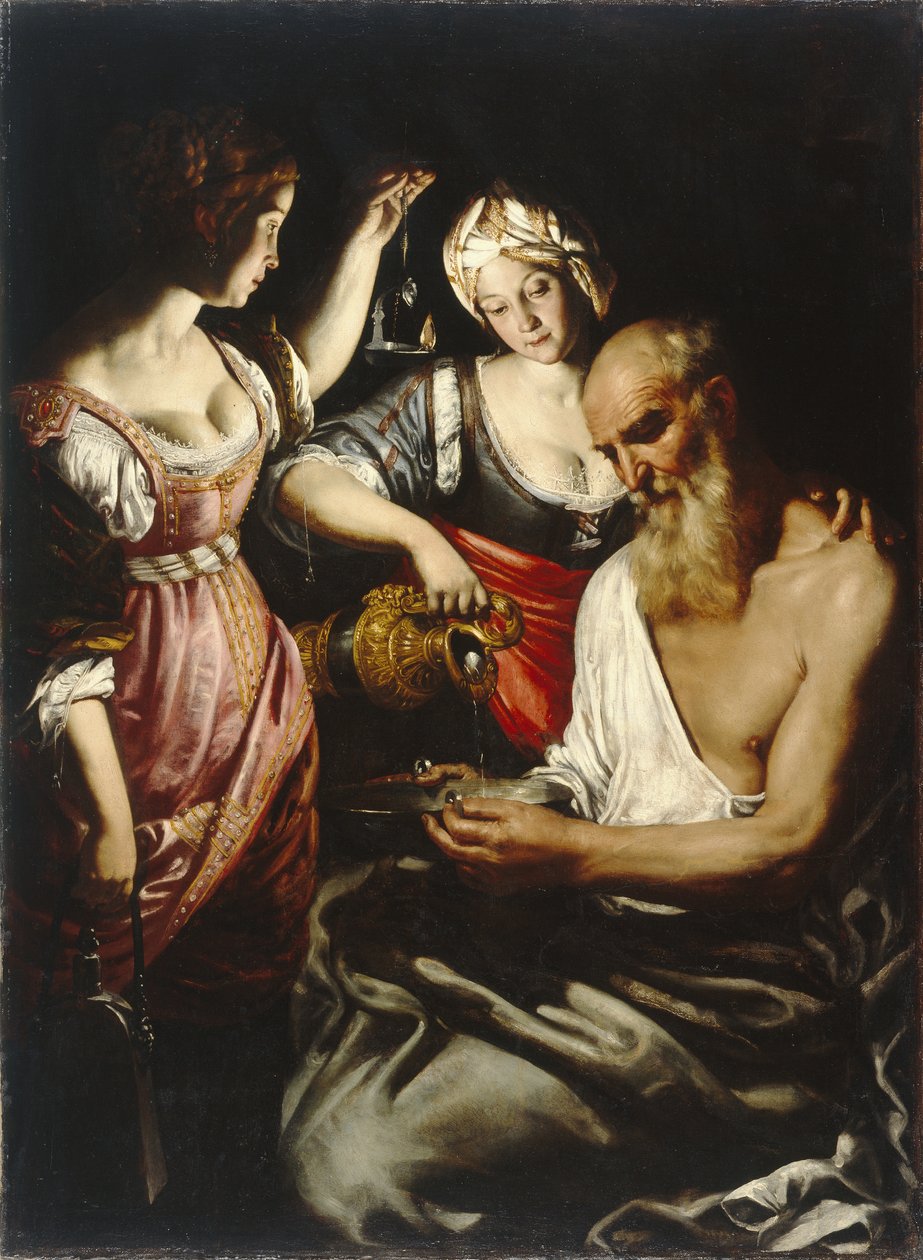 Lot og hans døtre af Giovanni Francesco Guerrieri
