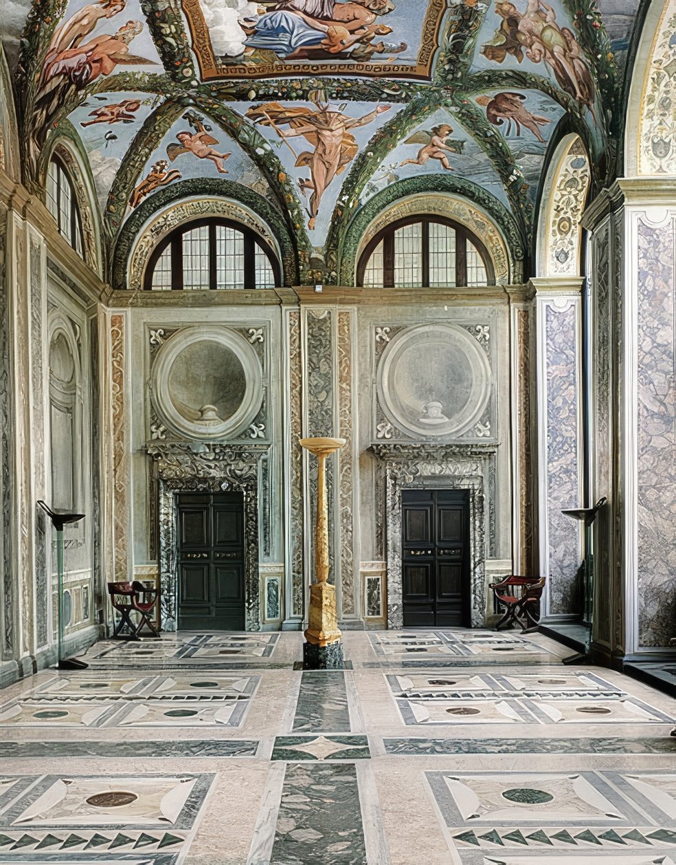 Loggiaen af ​​Amor og Psyche, vestsiden af ​​Villa la Farnesina, stueetagen. omkring 1517 af Giovanni Francesco Penni
