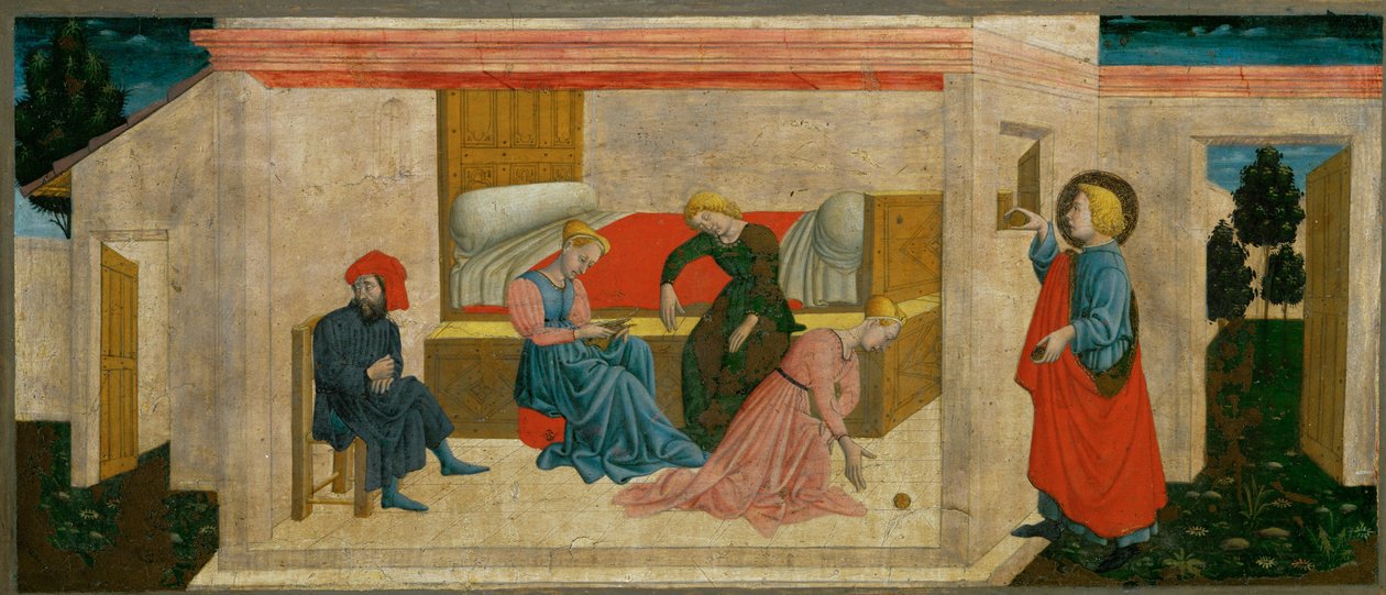 Nicholas af Bari, som tilbyder en medgift til fattige piger ... af Giovanni Francesco Rimini