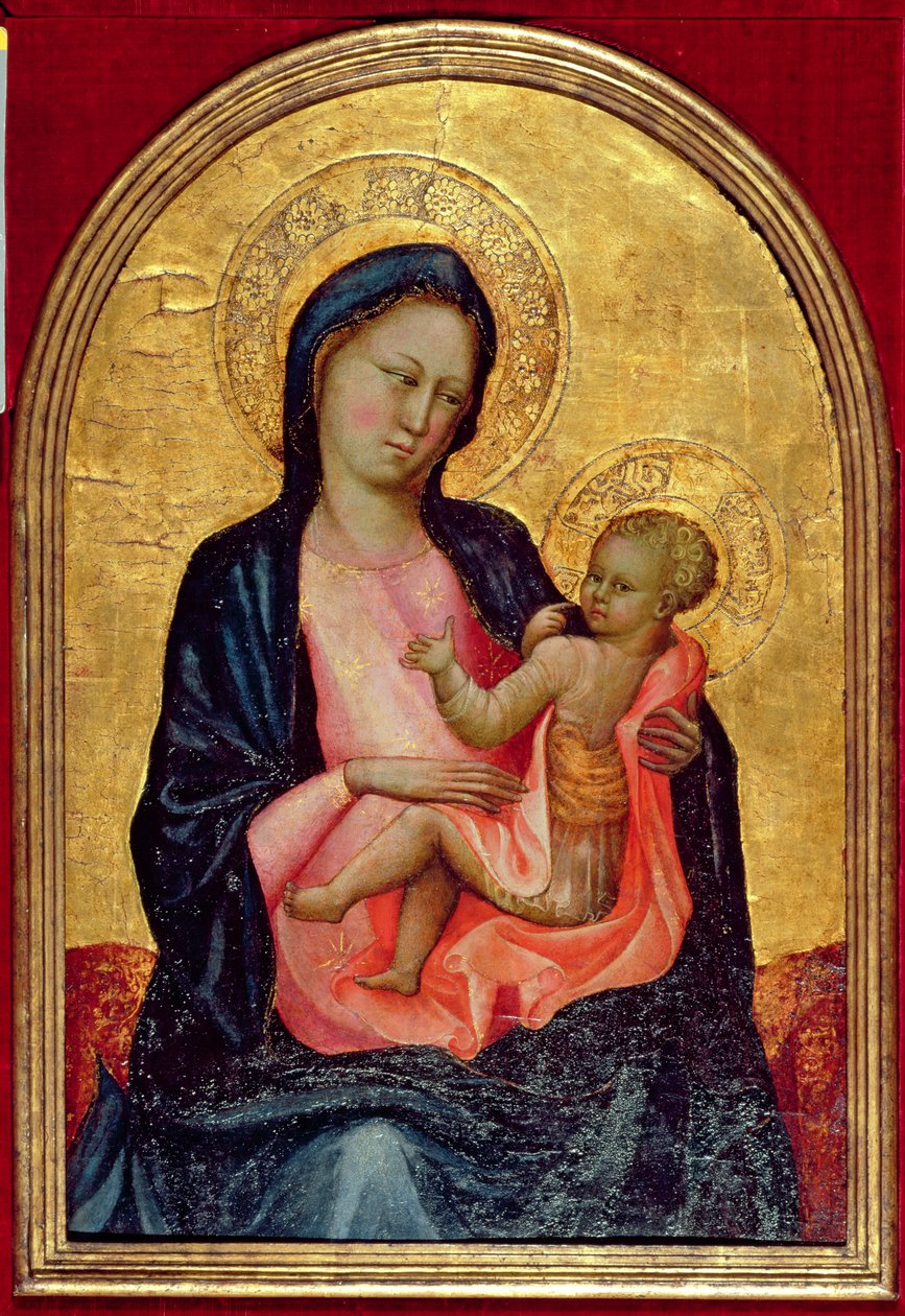 Madonna of Ydmygheden, ca. 1410 (tempera og bladguld på panel) af Giovanni Francesco Toscani