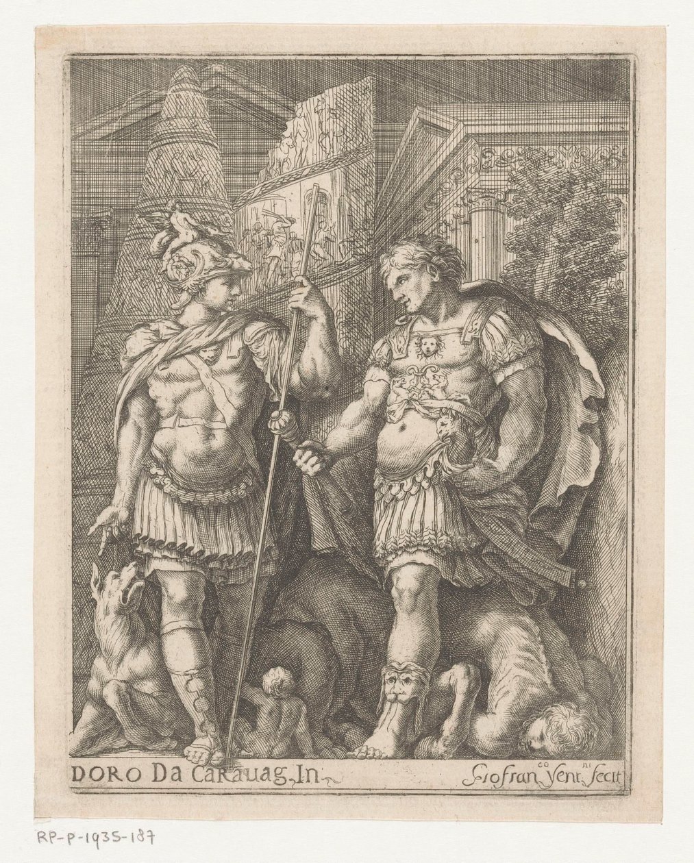 To soldater i en by af Giovanni Francesco Venturini