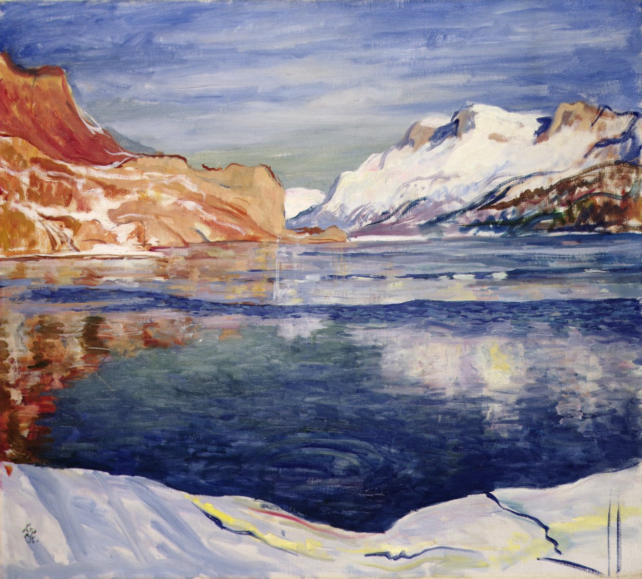 Lago hai gela (som frysning), maloj af Giovanni Giacometti
