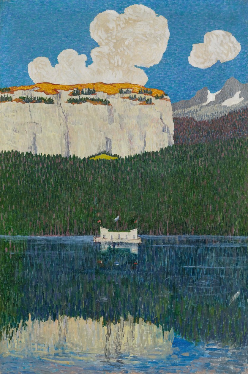 Panorama af Flims. Triptykon, højre panel, 1904. af Giovanni Giacometti