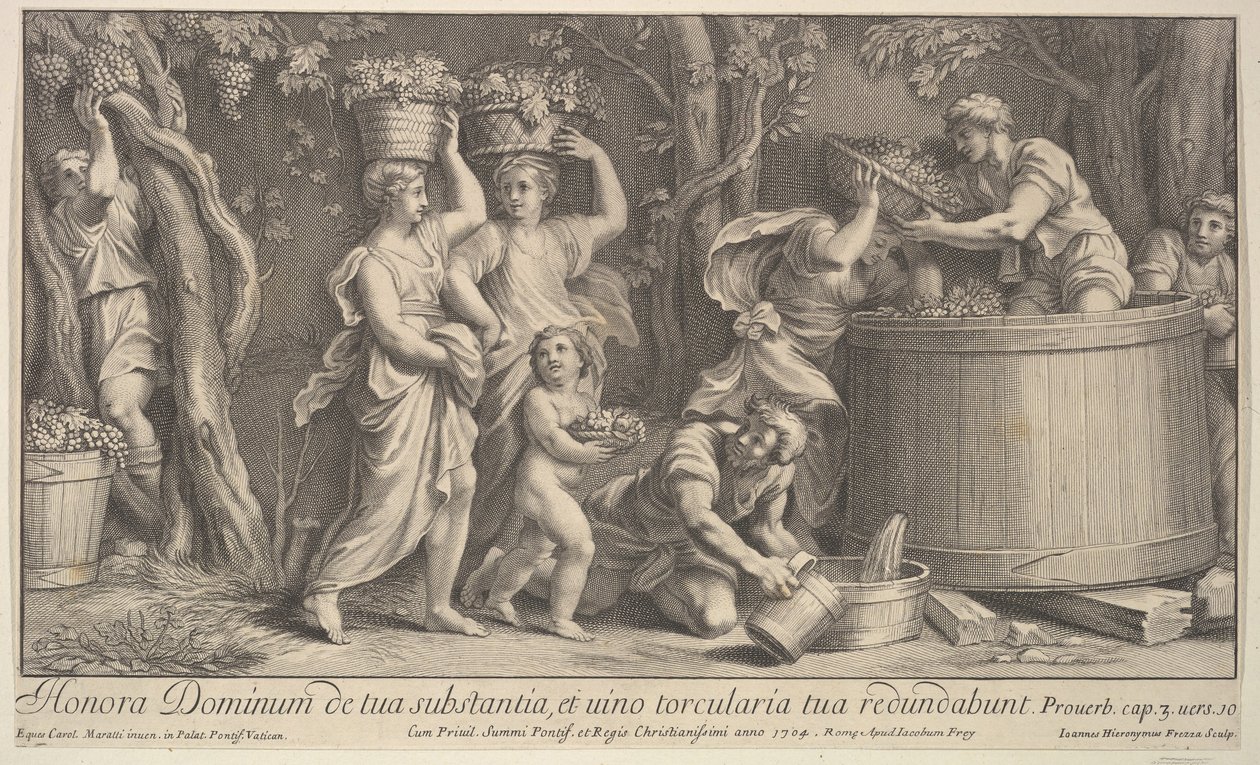 Vintage scene, 1704. af Giovanni Girolamo Frezza