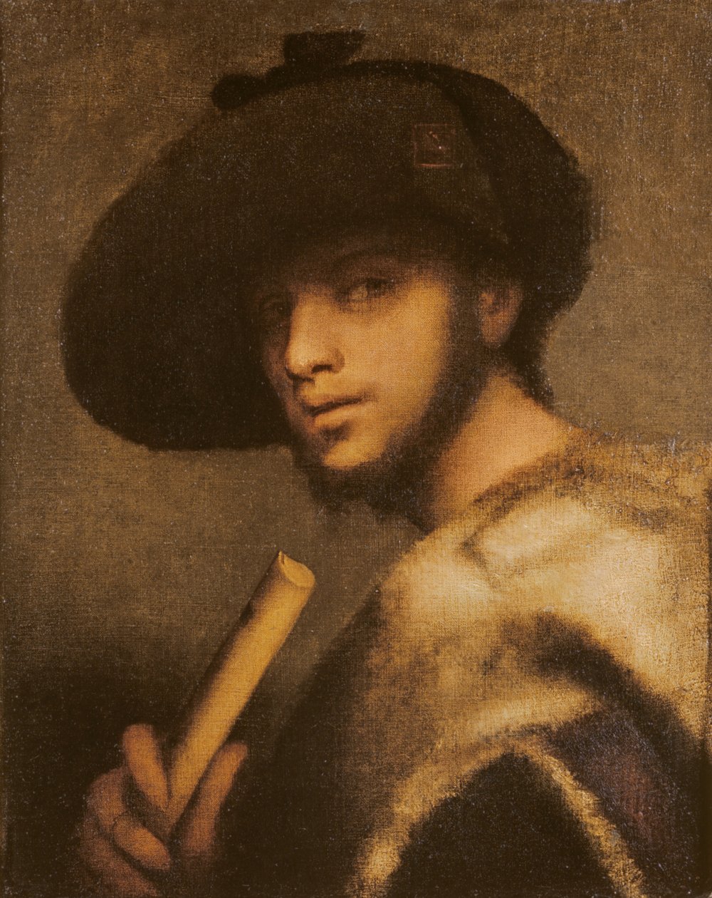 A Piper (olie på lærred) af Giovanni Girolamo Savoldo