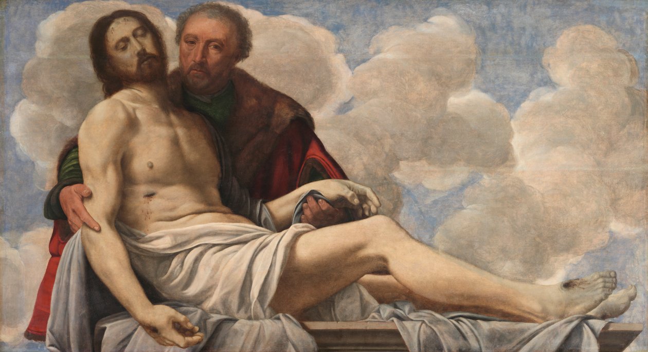 Kristus med Josef af Arimatæa, ca. 1525. af Giovanni Girolamo Savoldo