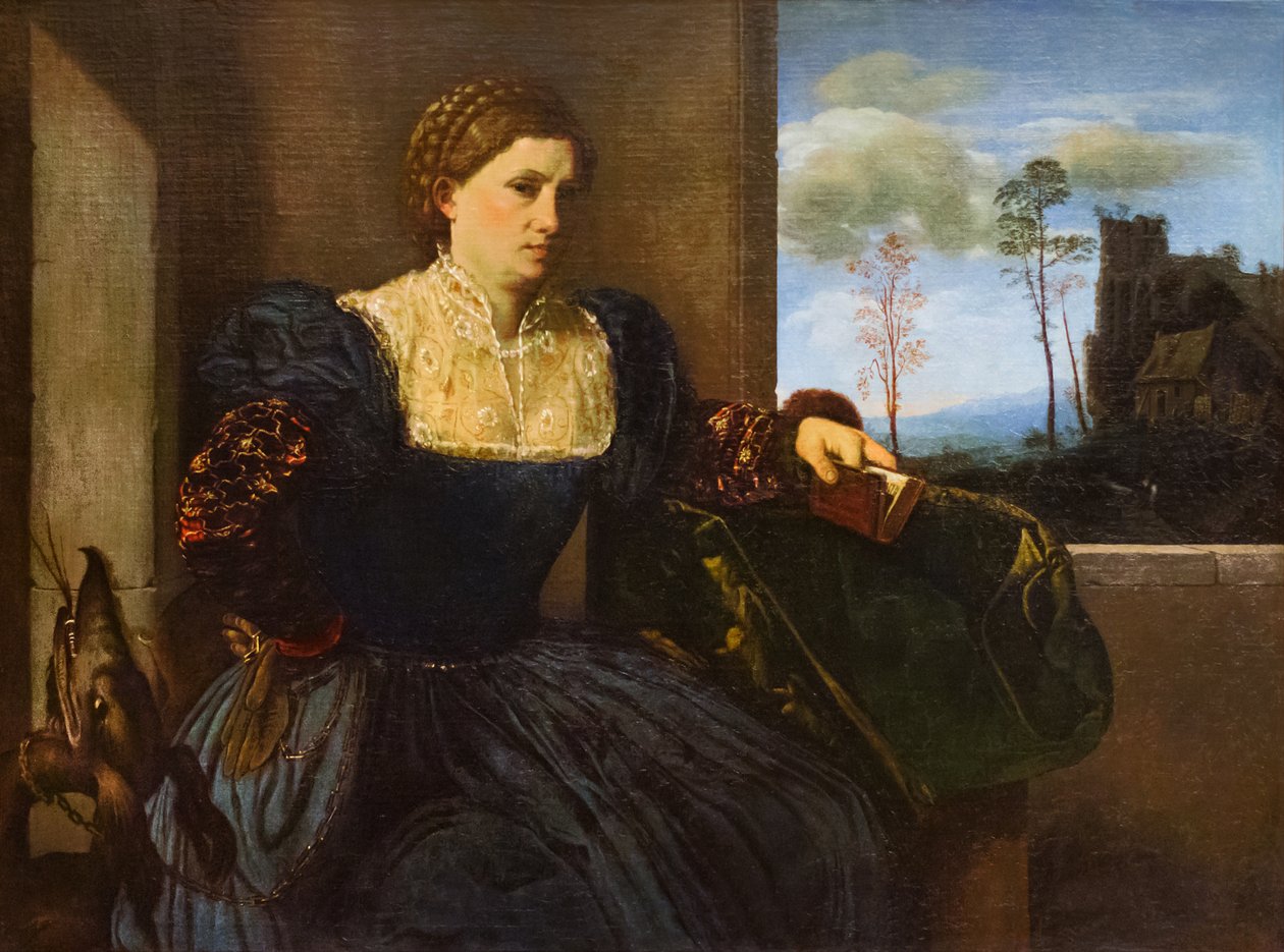 Portræt af en kvinde, ca. 1525 (olie på lærred) af Giovanni Girolamo Savoldo