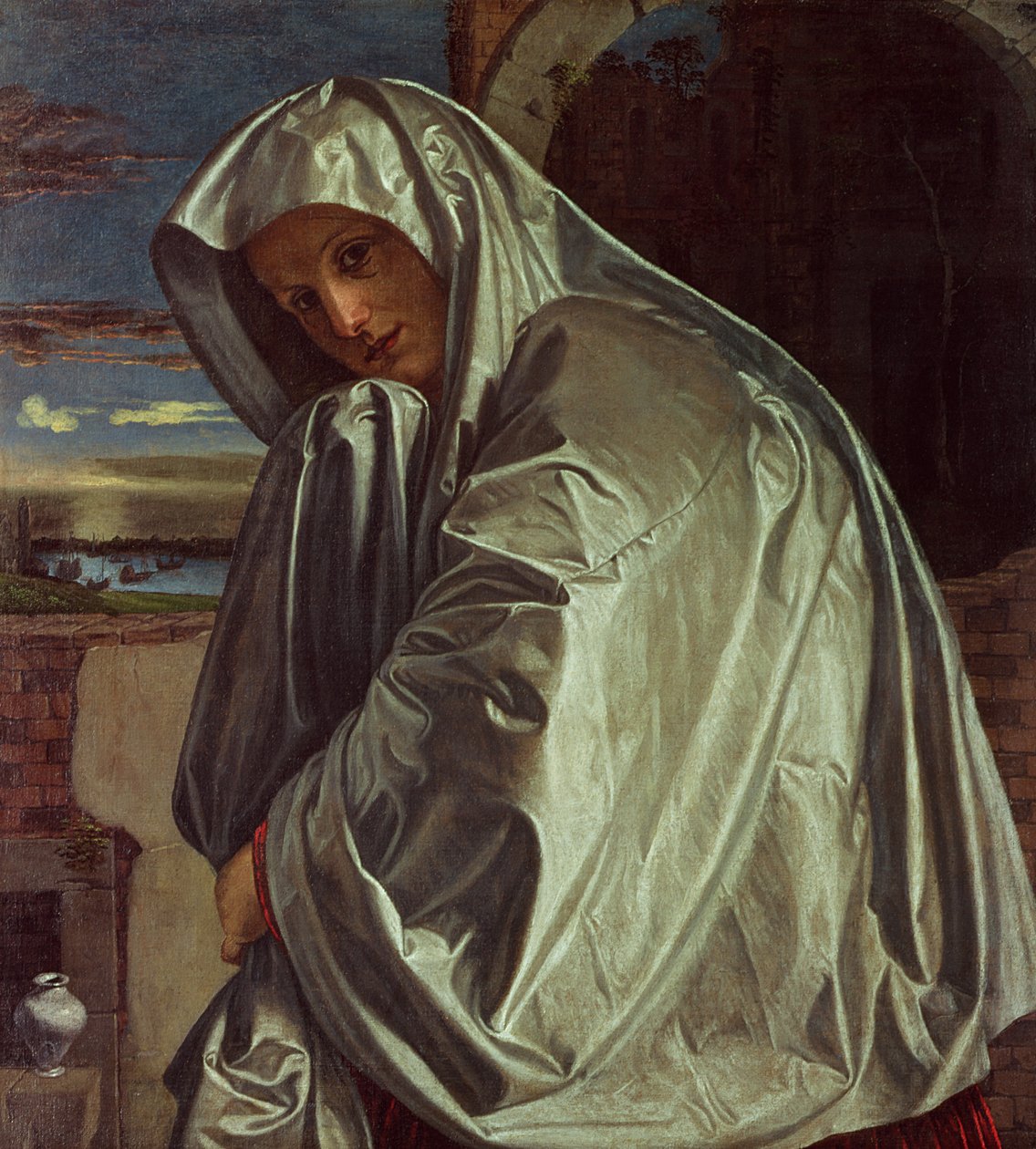St. Mary Magdalene nærmer sig graven af Giovanni Girolamo Savoldo