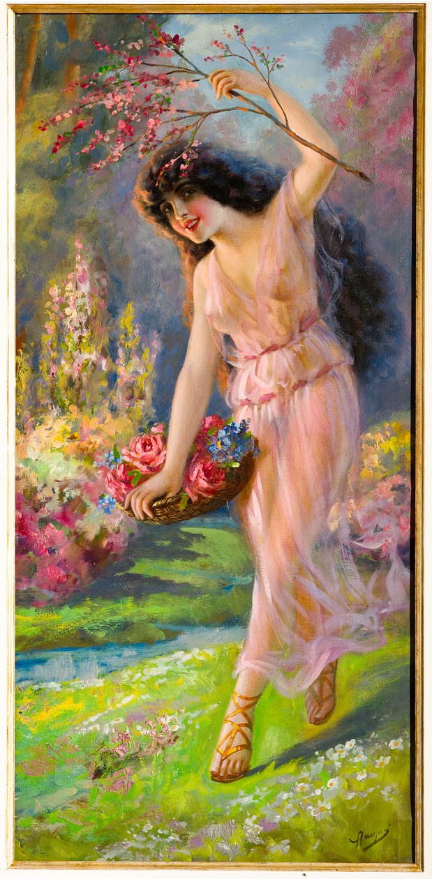 Young Nymph (olie på lærred) af Giovanni Guerzoni