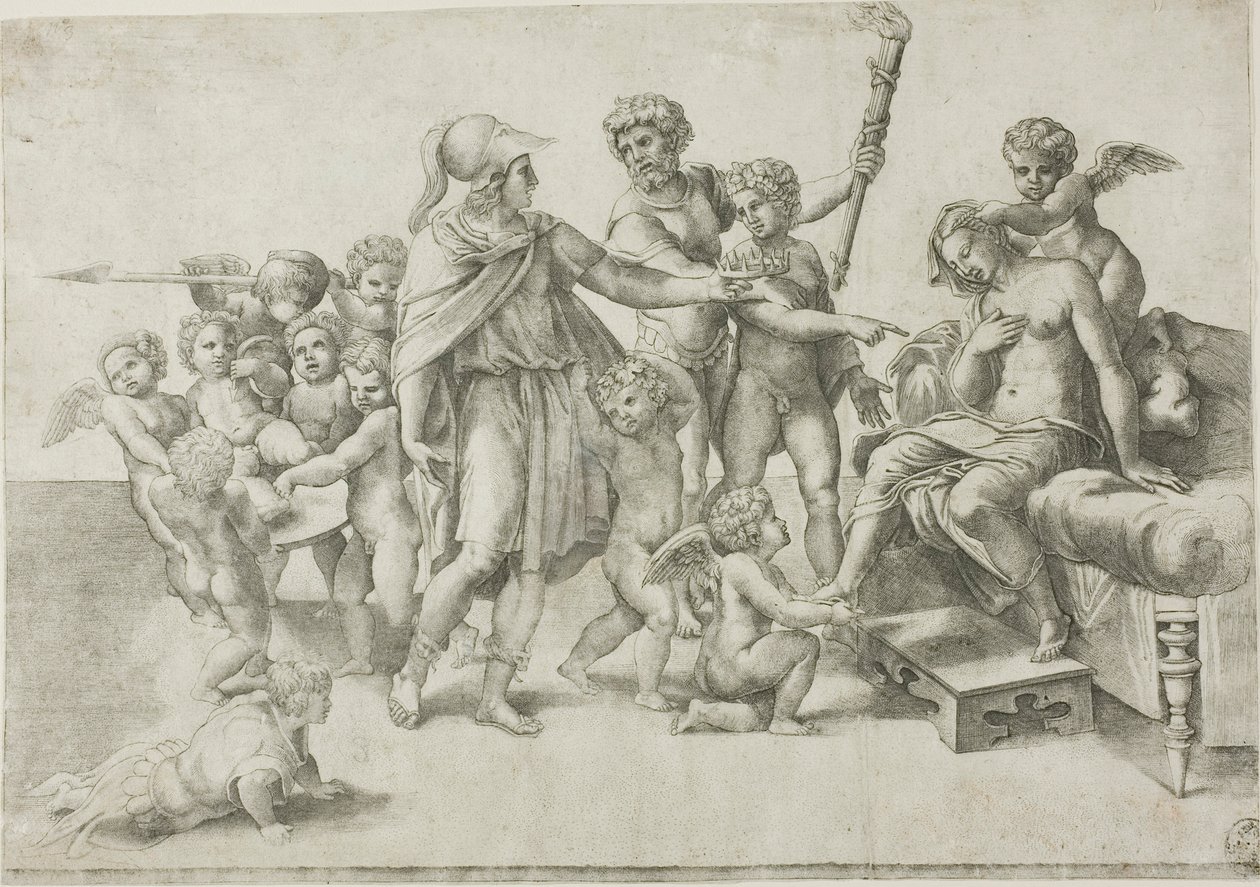 Alexander og Roxana af Giovanni Jacopo Caraglio