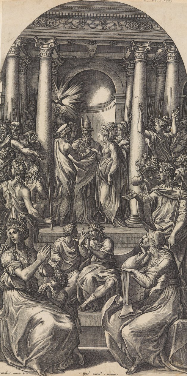 Jomfruens ægteskab, ca. 1525-26. af Giovanni Jacopo Caraglio