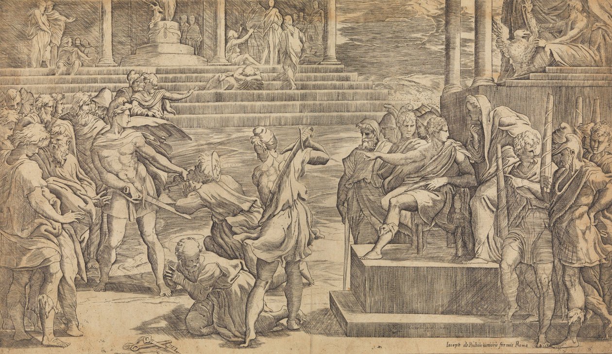 St. Peters og St. Pauls martyrium, ca. 1527. af Giovanni Jacopo Caraglio