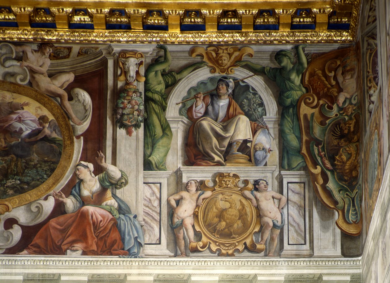 Detalje fra frise, Hall of Cuirassiers af Giovanni Lanfranco