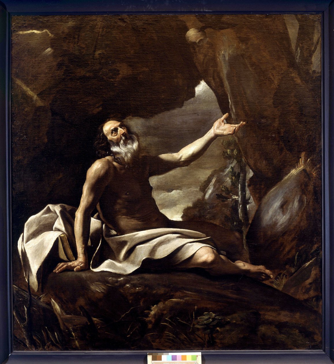 Elias fodret af ravnen (olie på lærred) af Giovanni Lanfranco