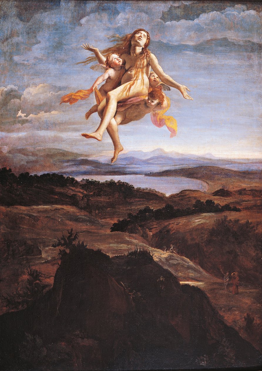 Maria Magdalene optaget i himlen af engle, af Giovanni Lanfranco (1582-1647) af Giovanni Lanfranco