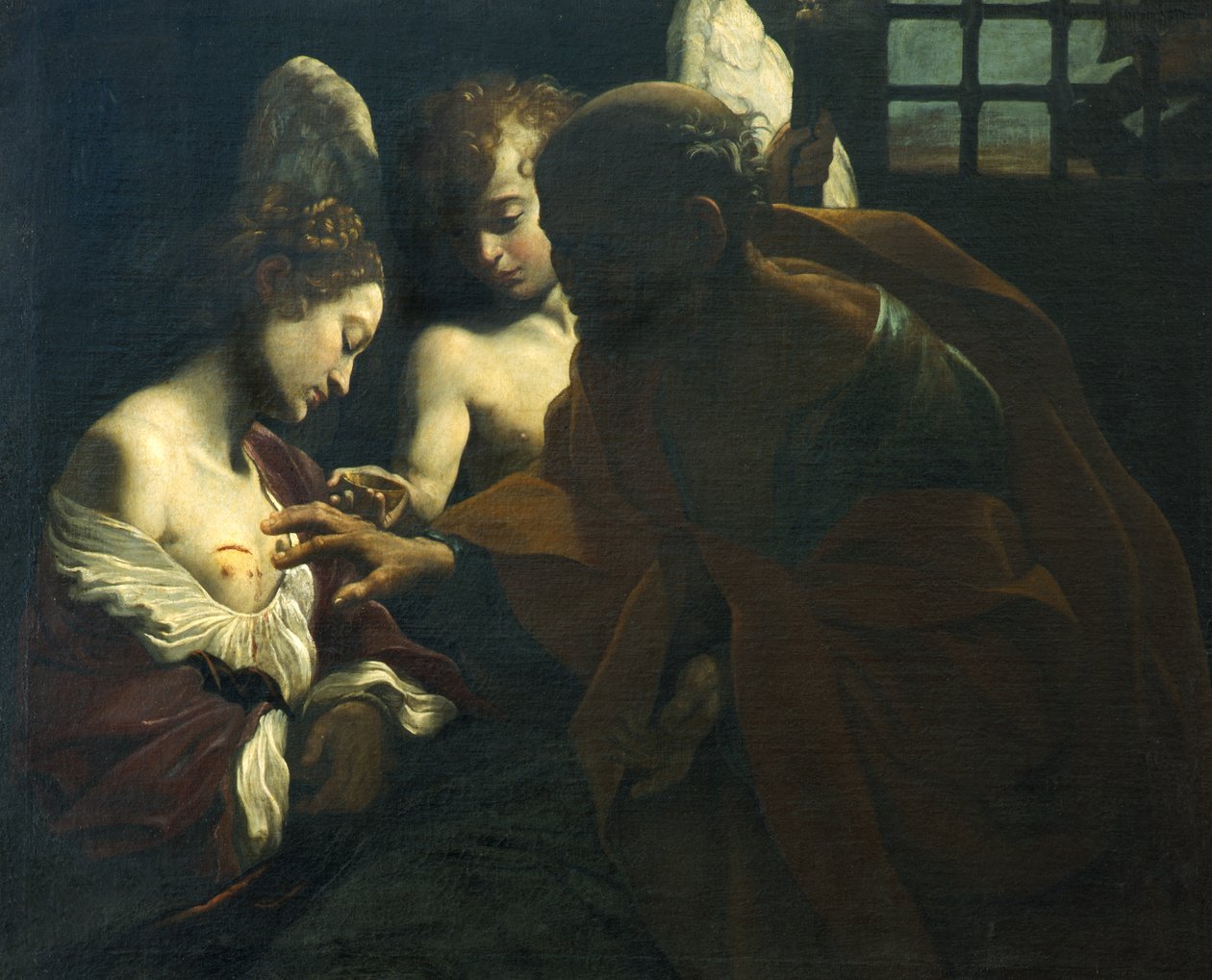 Sankt Peter helbreder Sankt Agatha af Giovanni Lanfranco