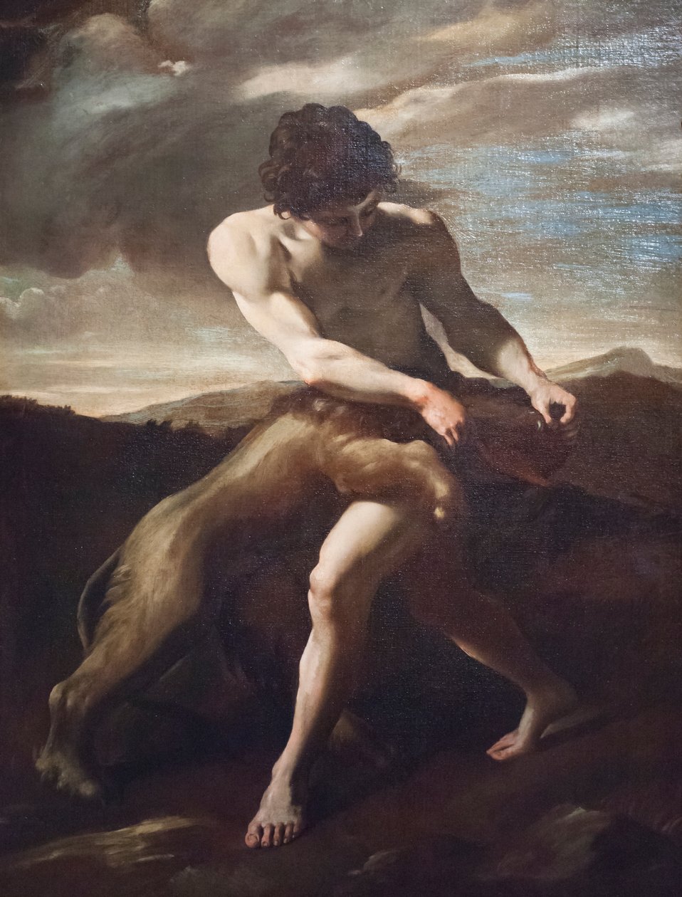 Samson dræber løven af Giovanni Lanfranco