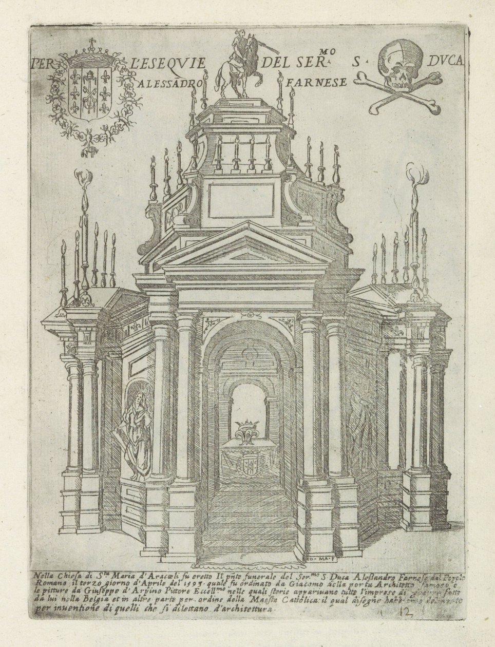 Alessandro Farneses begravelsesmonument i Santa Maria i Aracoeli i Rom Per l