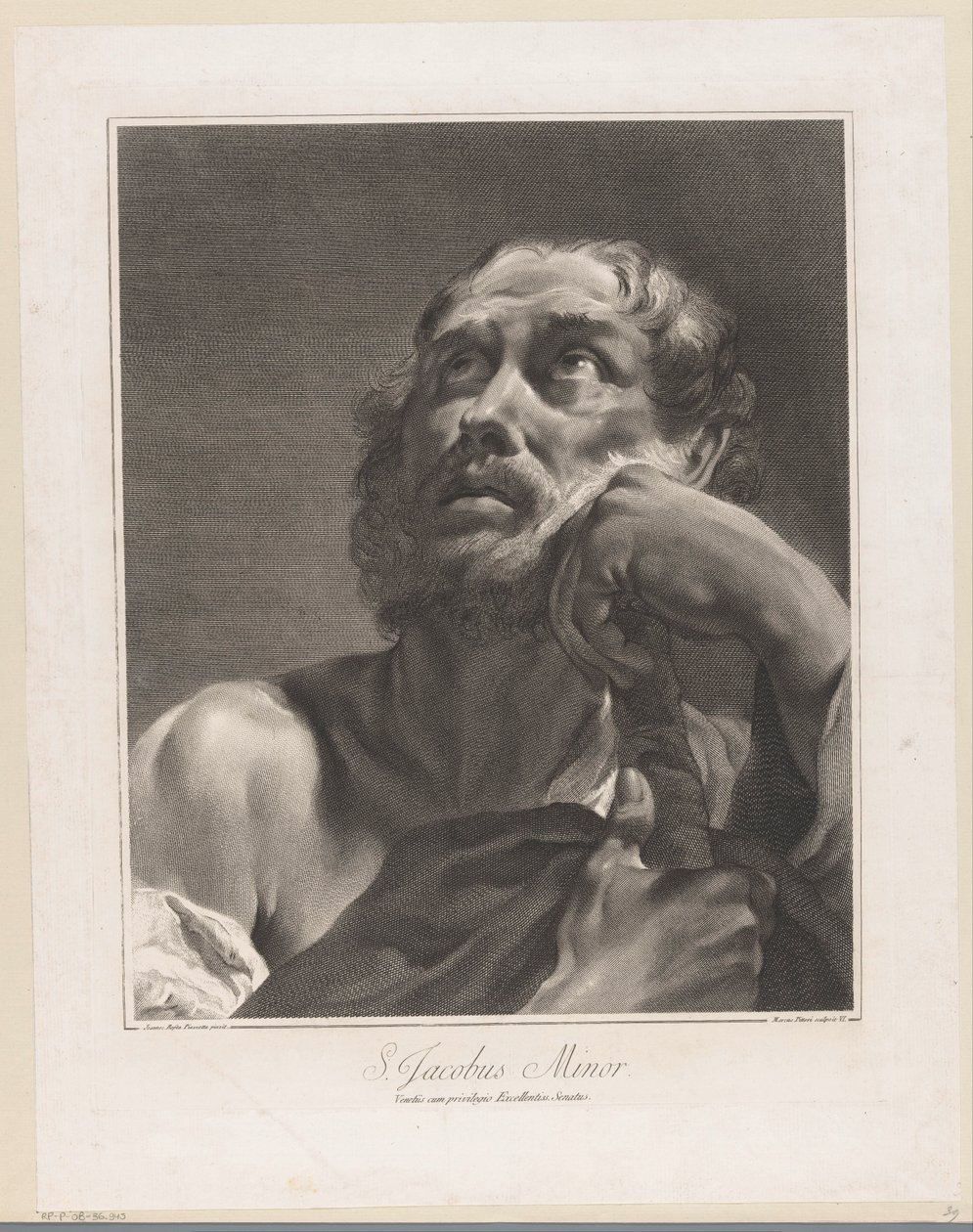 Apostlen Jakob den Mindre S. Jacobus Minor (titel på objekt) Apostle (serietitel) af Giovanni Marco Pitteri