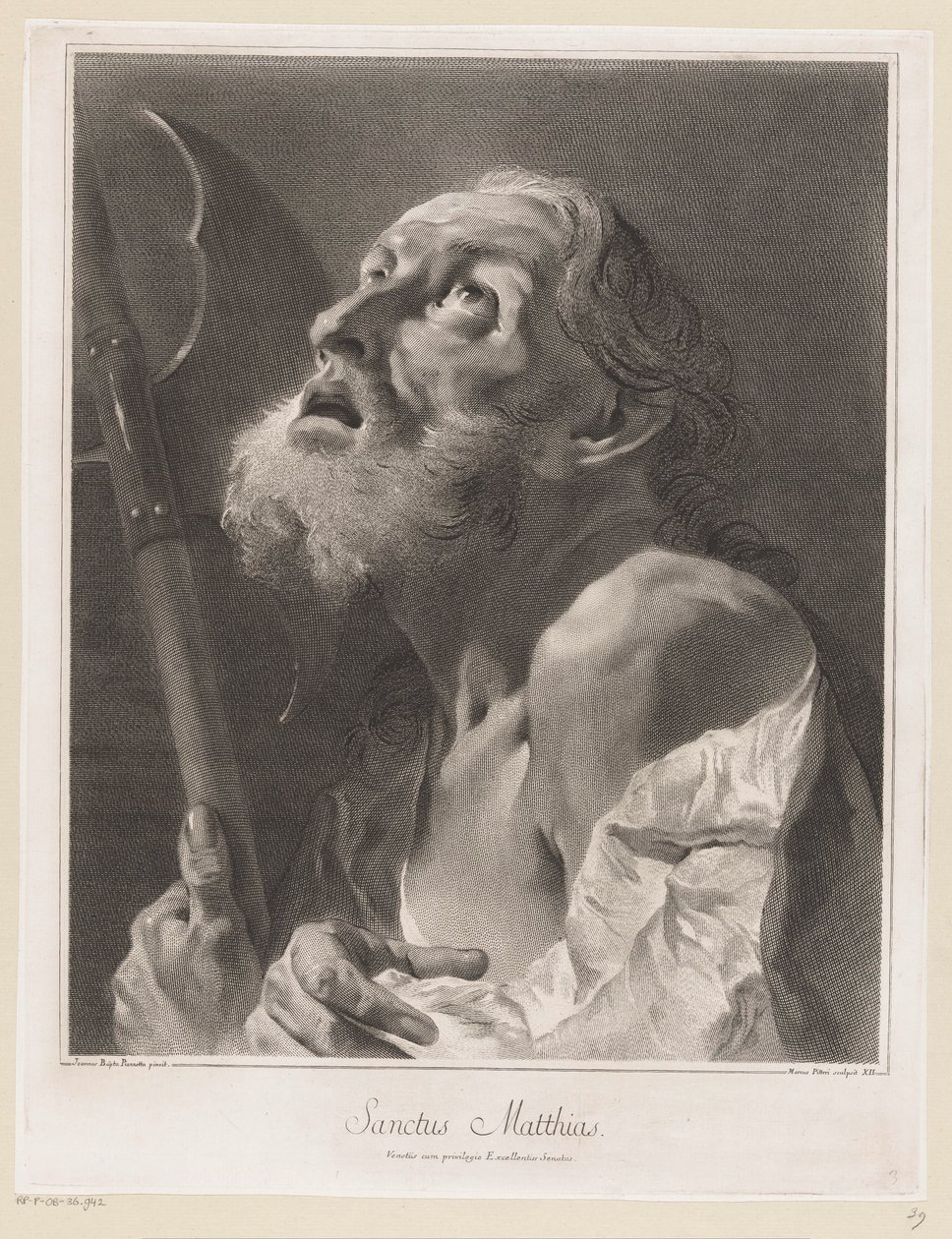 Apostlen Matthias Sankt Matthias (titel på objekt) Apostle (serietitel) af Giovanni Marco Pitteri