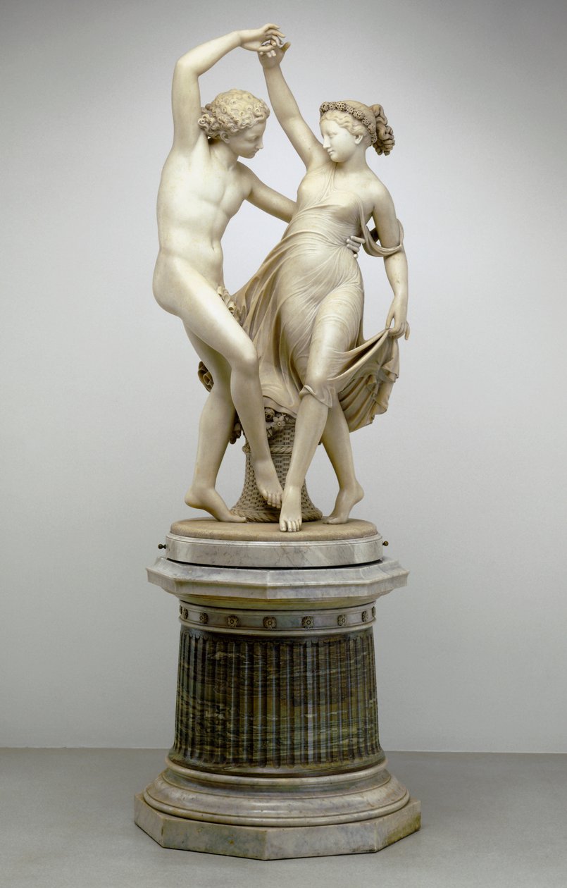 Zephyr Dancing with Flora, 1870 (marmor) af Giovanni Maria Benzoni