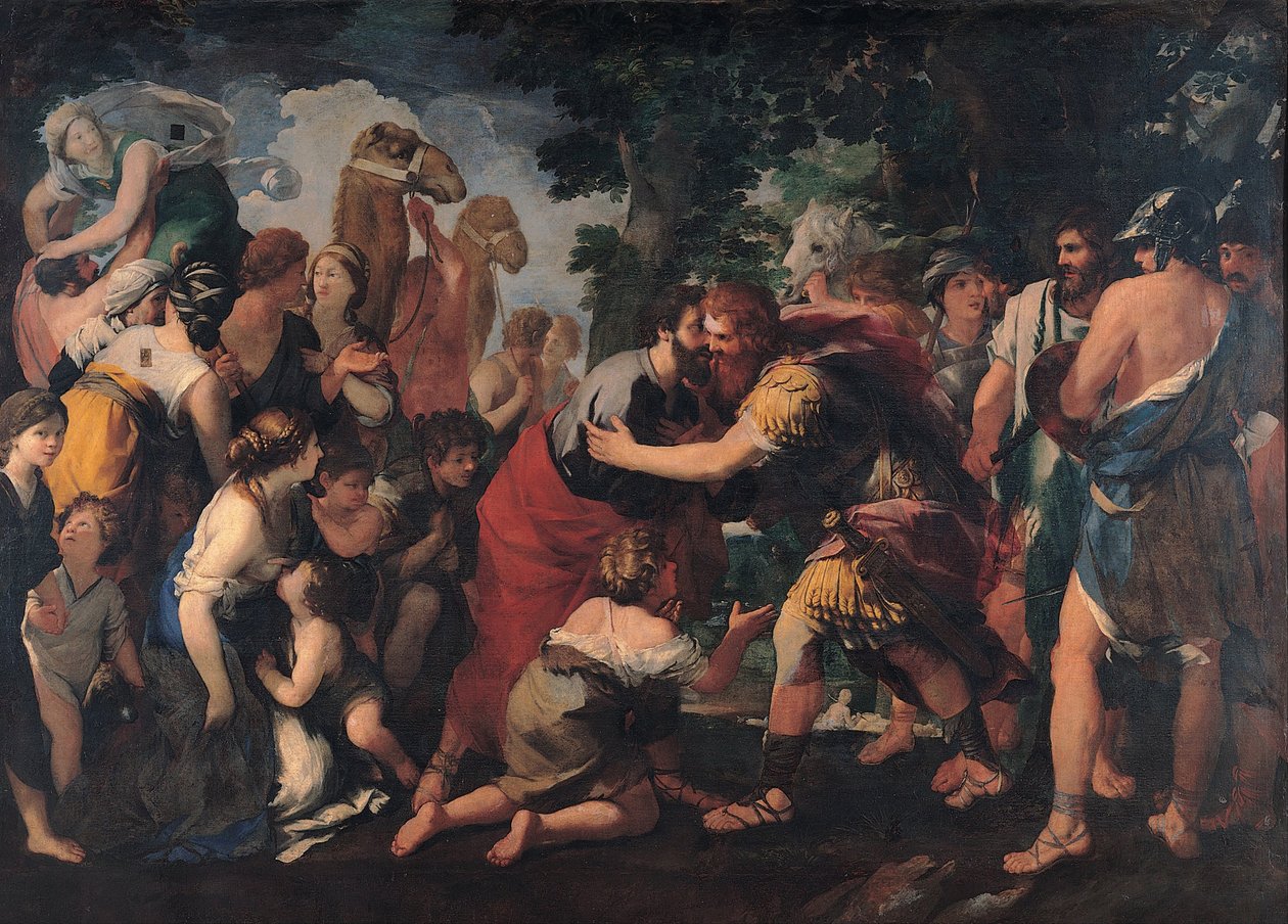 Møde mellem Esau og Jakob, 1636-1641 af Giovanni Maria Bottala