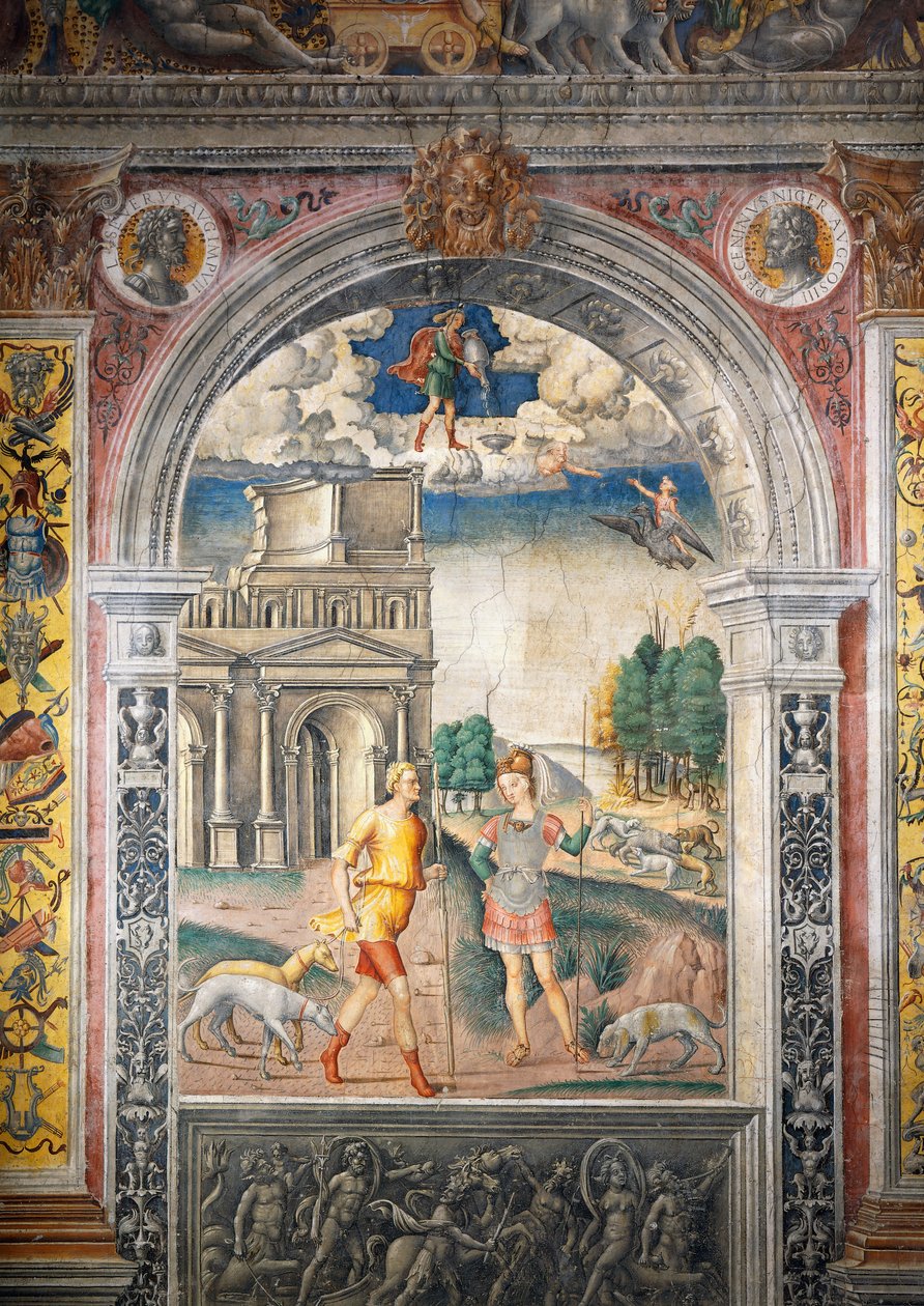 Fresco af Giovanni Maria Falconetto (1468-1535), Hall of Zodiac, Palazzo D