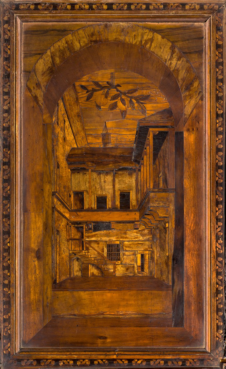 Lignaean Canonical Choir, indlagt af Giovanni Maria Platina 1484, Superior Stall af Giovanni Maria Platina