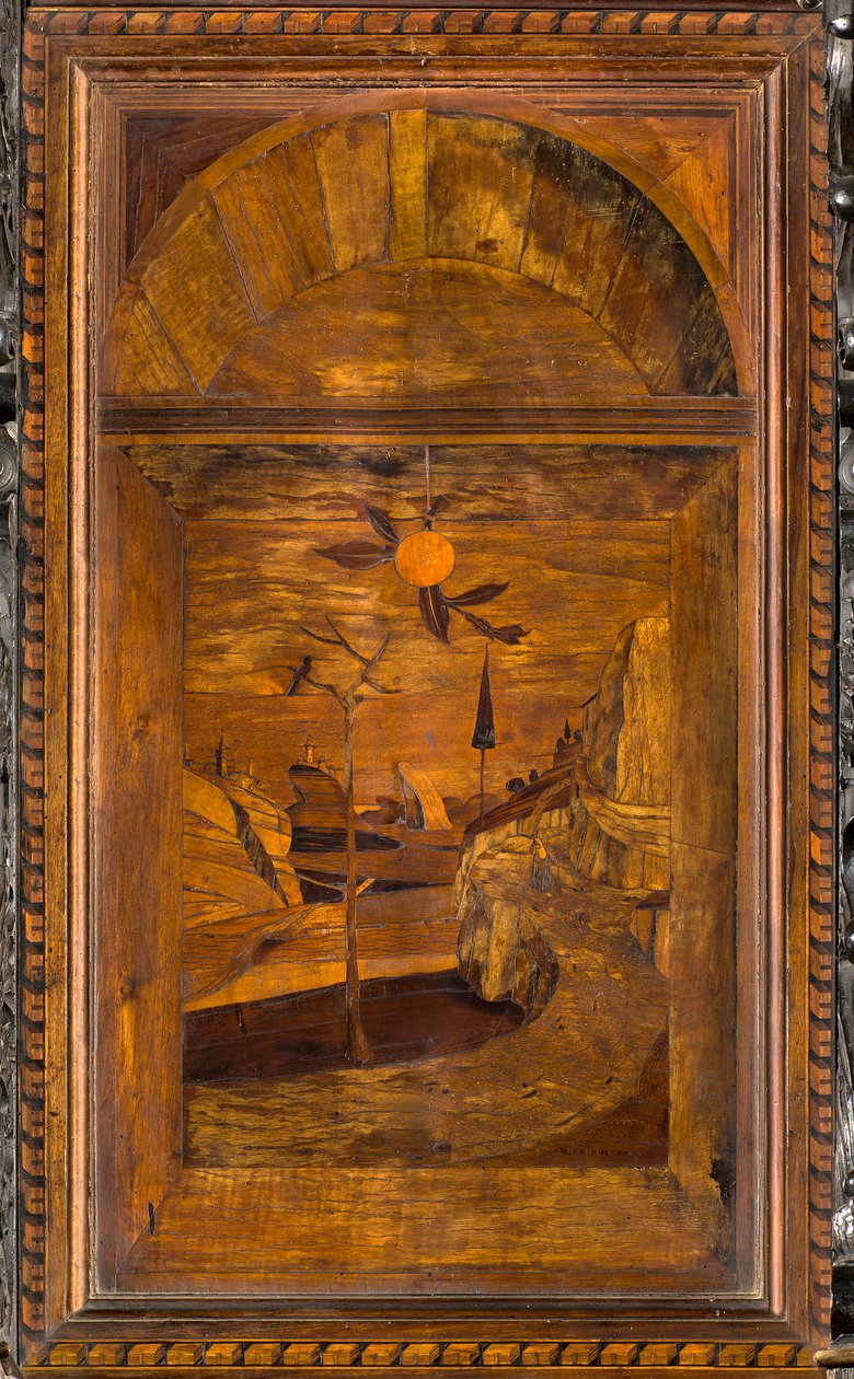 Lignaean Canonical Choir, indlagt af Giovanni Maria Platina 1484, Superior Stall af Giovanni Maria Platina
