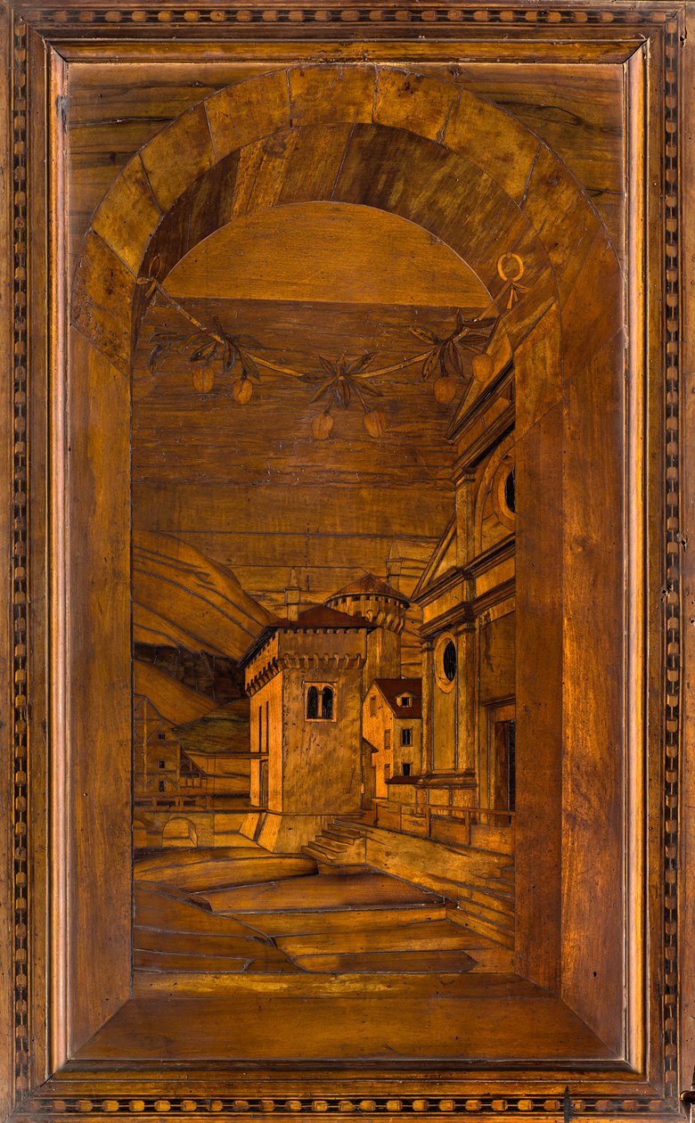 Lignaean Canonical Choir, indlagt af Giovanni Maria Platina 1484, Superior Stall af Giovanni Maria Platina