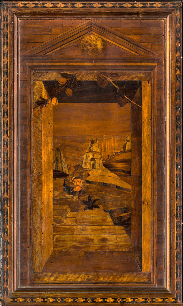 Lignaean Canonical Choir, indlagt af Giovanni Maria Platina 1484, Superior Stall af Giovanni Maria Platina