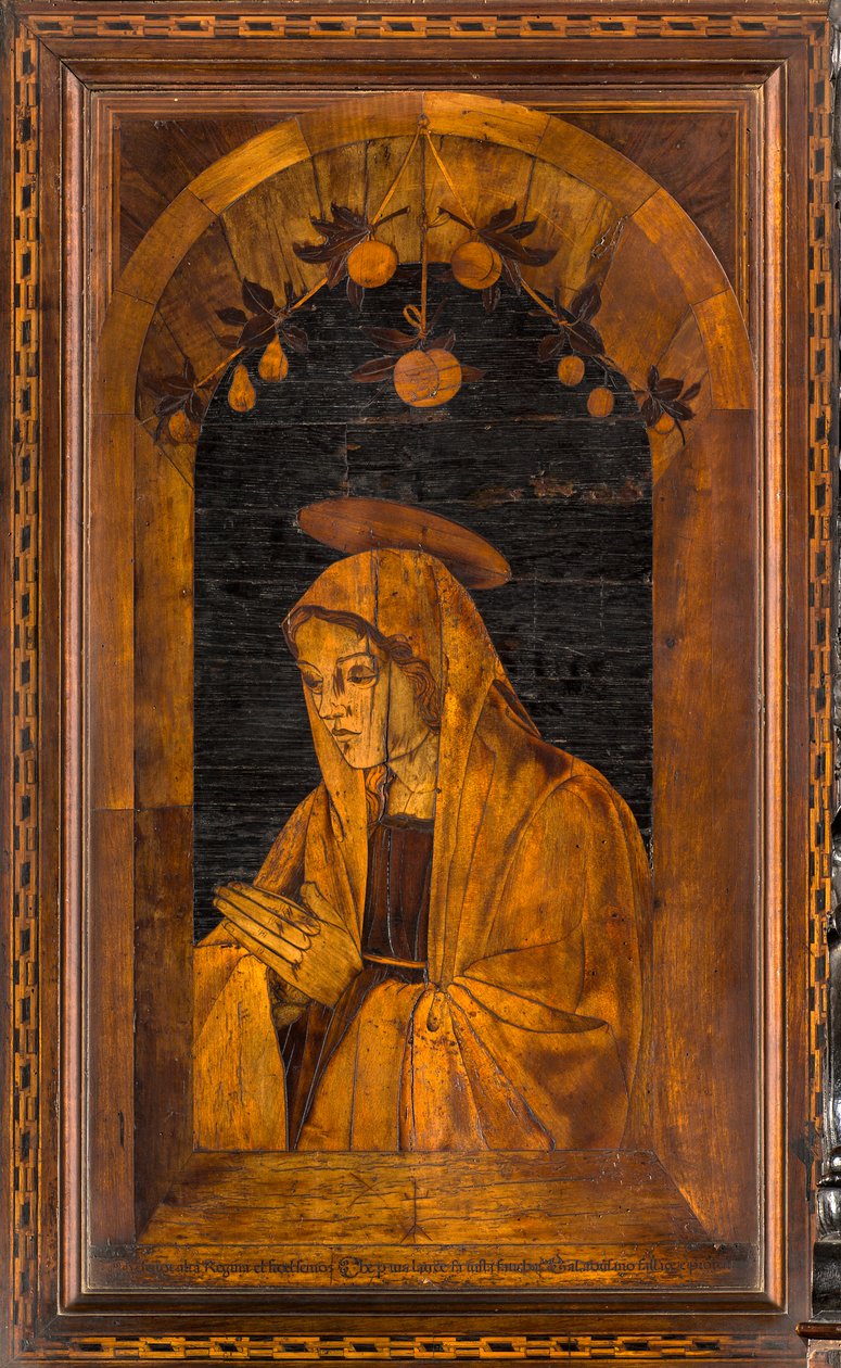 Lignaean Canonical Choir, indlagt af Giovanni Maria Platina 1484, Superior Stall af Giovanni Maria Platina