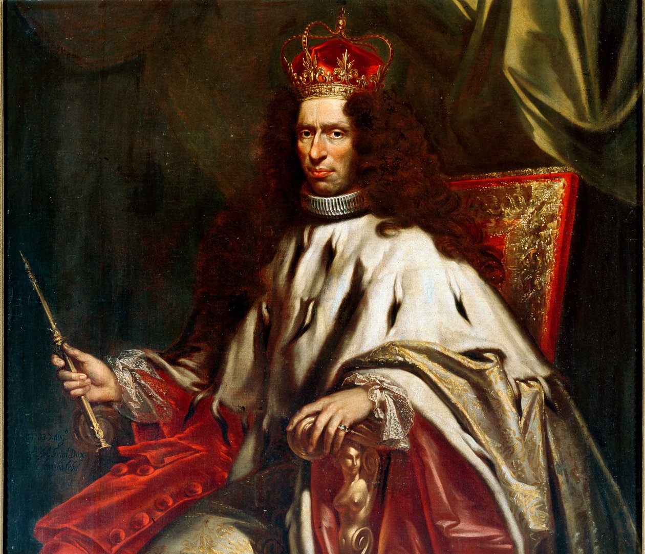 Portræt af Antonio Grimaldi, Doge of Genes fra 1703 til 1705 Maleri af Giovanni Maria Delle Piane (1660-1745) 1690-1691 Søn. 230x153 cm Privat samling succession Luigi Cattaneo Adorno af Giovanni Maria delle called Mulinaretto Piane