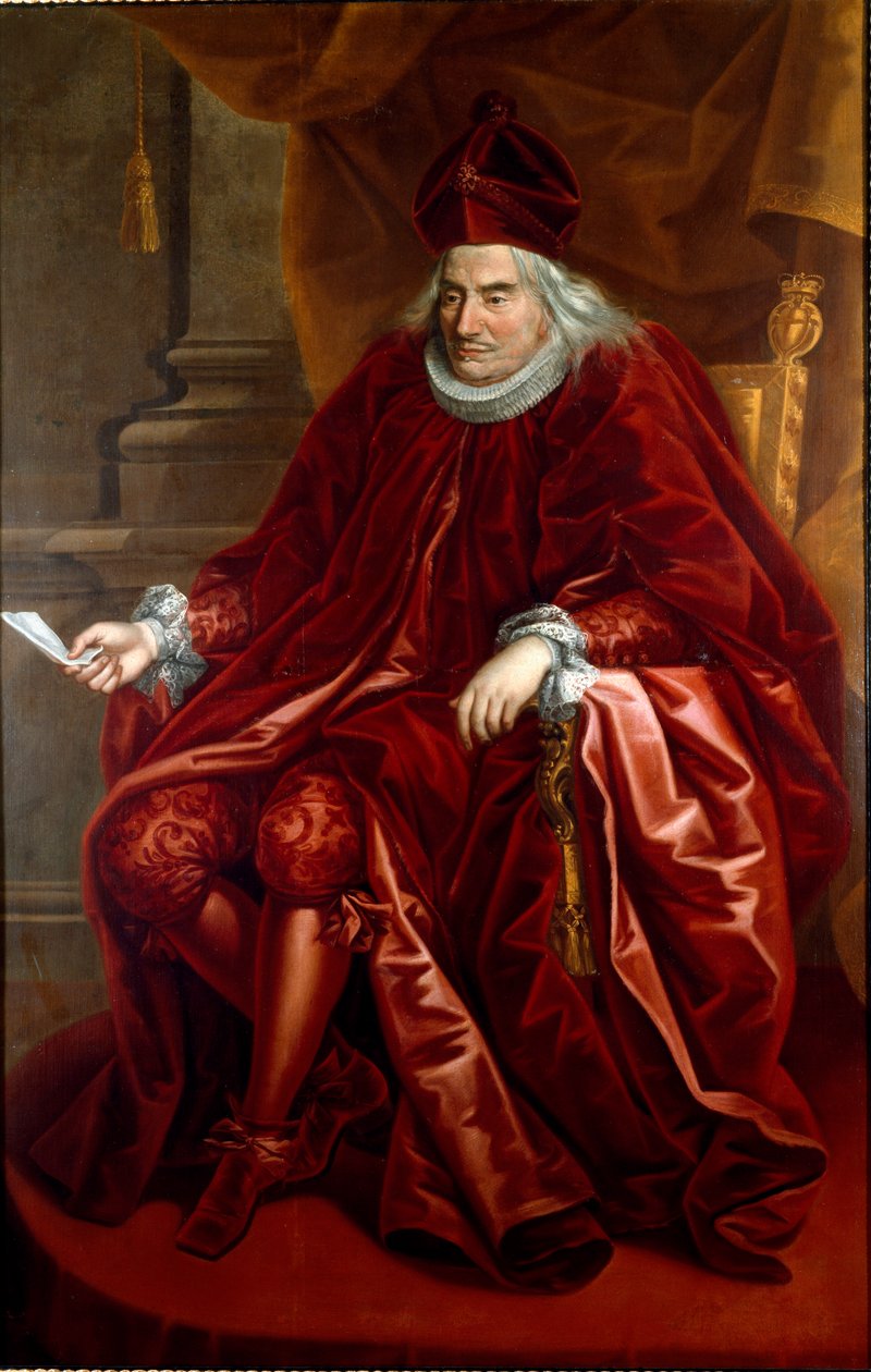 Portræt af Oberto Della Torre (1617-1691) Doge of Genes mellem 1689 og 1691. Maleri af Maria Delle Piane (1660-1745) 1690-1691 Dim. 230x153 cm Privat samling succession Luigi Cattaneo Adoricarino Luigi Cattaneo Adoricarini Luisa / Lee af Giovanni Maria delle called Mulinaretto Piane