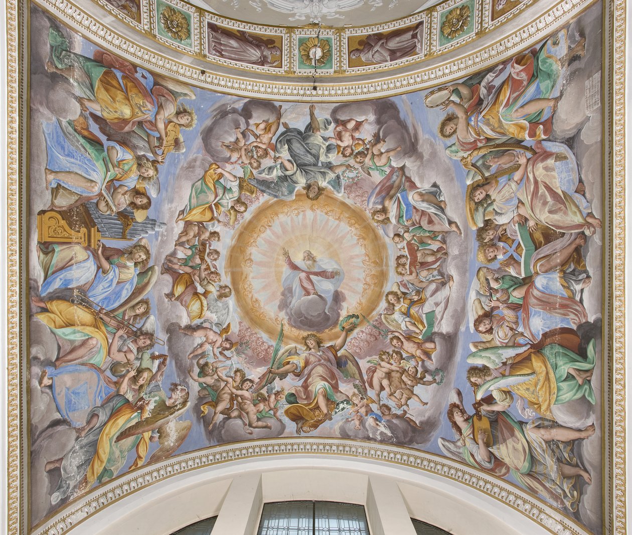 Gud i herlighed og musikerengle, 1616 af Giovanni Mauro della Rovere