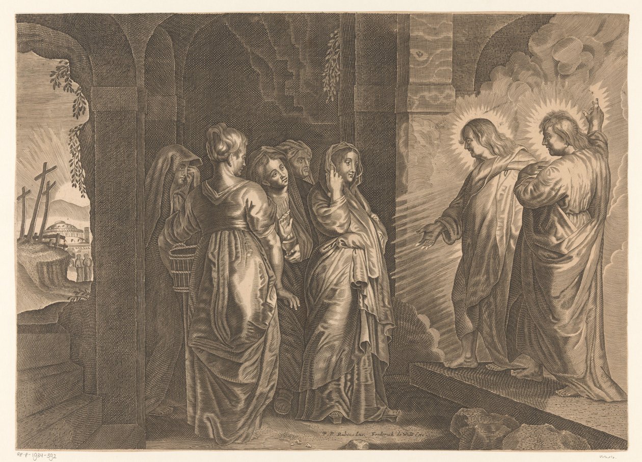 Hellige kvinder ved Kristi grav af Giovanni Merlo (attributed to)