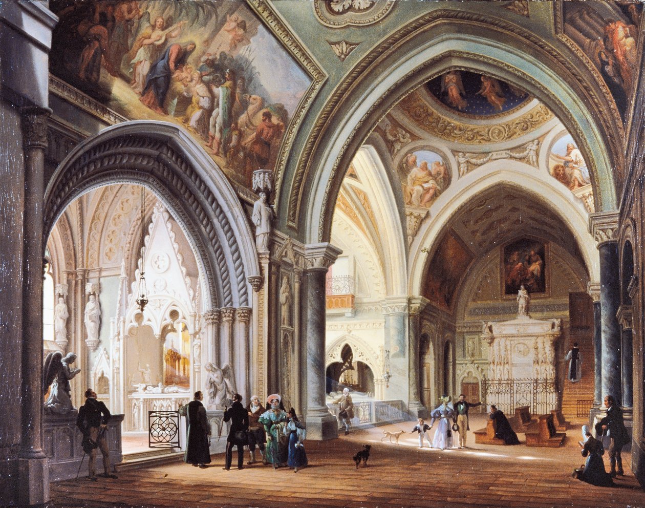 Inde i klosteret i Altacomba, af Giovanni Migliara af Giovanni Migliara