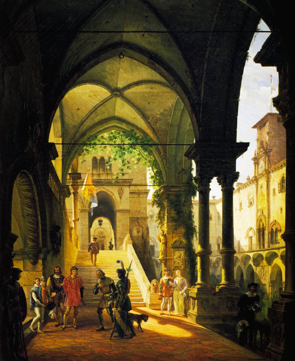 Louis XI på Barolo Castle af Giovanni Migliara (1785-1837) af Giovanni Migliara