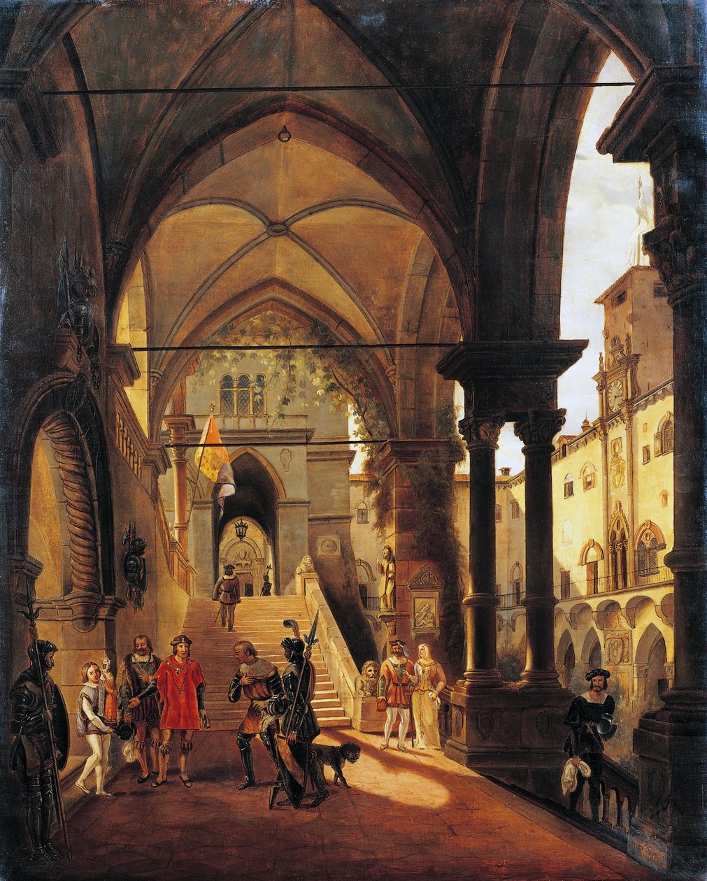 Louis XI på slottet Barolo, af Giovanni Migliara (1785-1837), olie på lærred, 80x65 cm af Giovanni Migliara