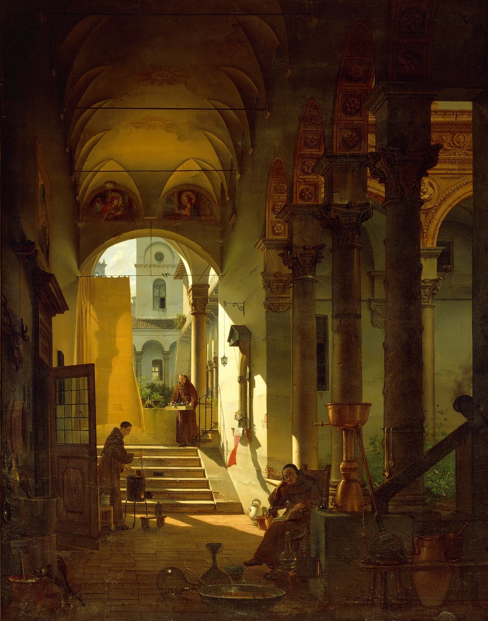 Apotekeren i et kloster, af Giovanni Migliara af Giovanni Migliara